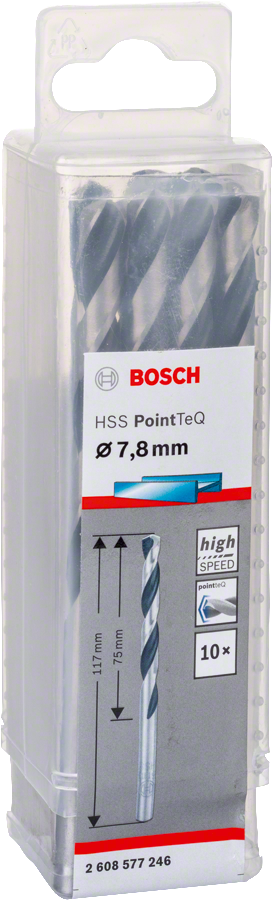 Bosch - HSS-PointeQ Metal Matkap Ucu 7,8 mm 10'lu - Resim 2