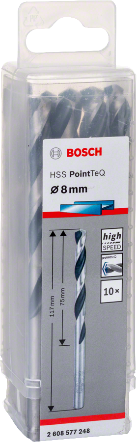 Bosch - HSS-PointeQ Metal Matkap Ucu 8,0 mm 10'lu - Resim 2