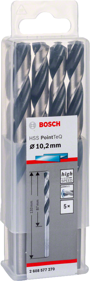 Bosch - HSS-PointeQ Metal Matkap Ucu 10,2 mm 5'li - Resim 2