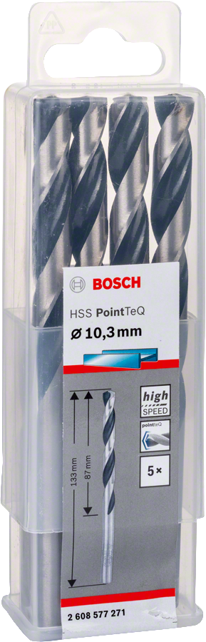 Bosch - HSS-PointeQ Metal Matkap Ucu 10,3 mm 5'li - Resim 2