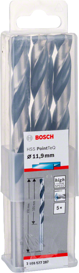 Bosch - HSS-PointeQ Metal Matkap Ucu 11,9 mm 5'li - Resim 2