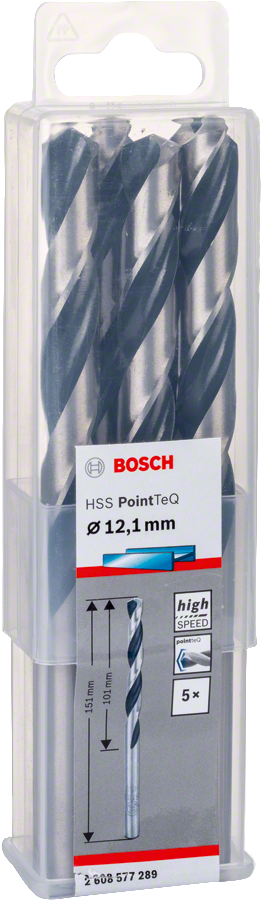 Bosch - HSS-PointeQ Metal Matkap Ucu 12,1 mm 5'li - Resim 2