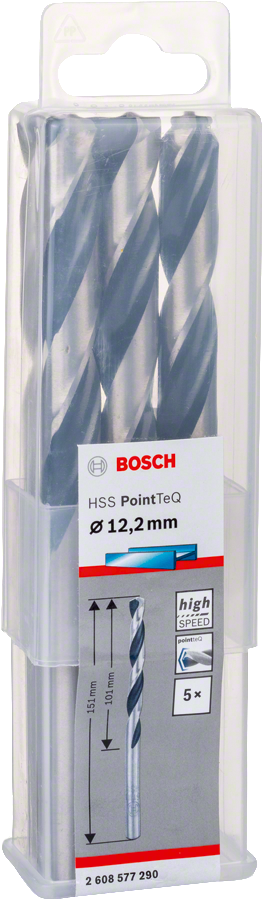 Bosch - HSS-PointeQ Metal Matkap Ucu 12,2 mm 5'li - Resim 2
