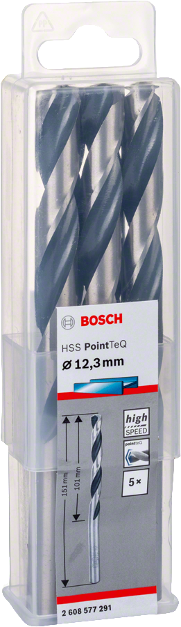 Bosch - HSS-PointeQ Metal Matkap Ucu 12,3 mm 5'li - Resim 2