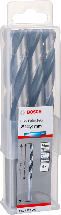 Bosch - HSS-PointeQ Metal Matkap Ucu 12,4 mm 5'li - Resim 2