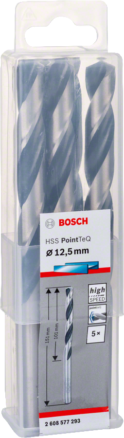 Bosch - HSS-PointeQ Metal Matkap Ucu 12,5 mm 5'li - Resim 2