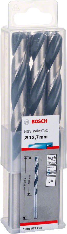 Bosch - HSS-PointeQ Metal Matkap Ucu 12,7 mm 5'li - Resim 2