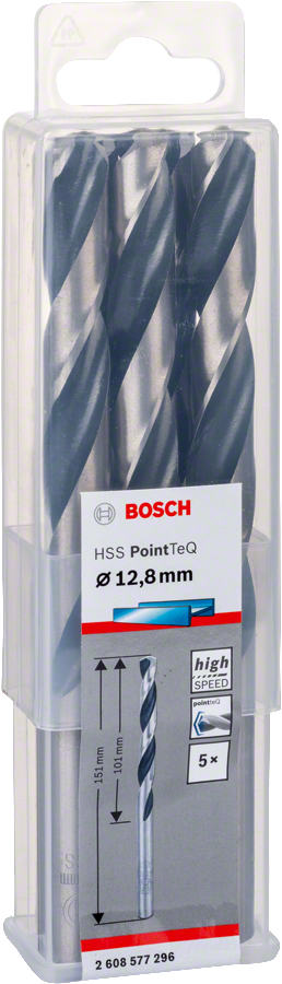 Bosch - HSS-PointeQ Metal Matkap Ucu 12,8 mm 5'li - Resim 2