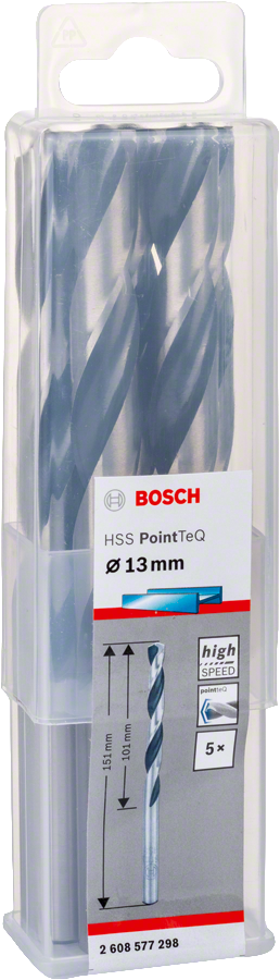 Bosch - HSS-PointeQ Metal Matkap Ucu 13,0 mm 5'li - Resim 2