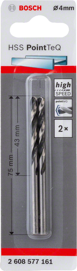 Bosch - HSS-PointeQ Metal Matkap Ucu 4,0 mm 2'li - Resim 2