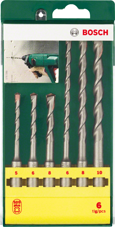 Bosch - SDS-Plus Kırıcı Delici Matkap Ucu Seti 6 Parça (5/6/8x110mm 6/8/10x160mm) - Resim 2