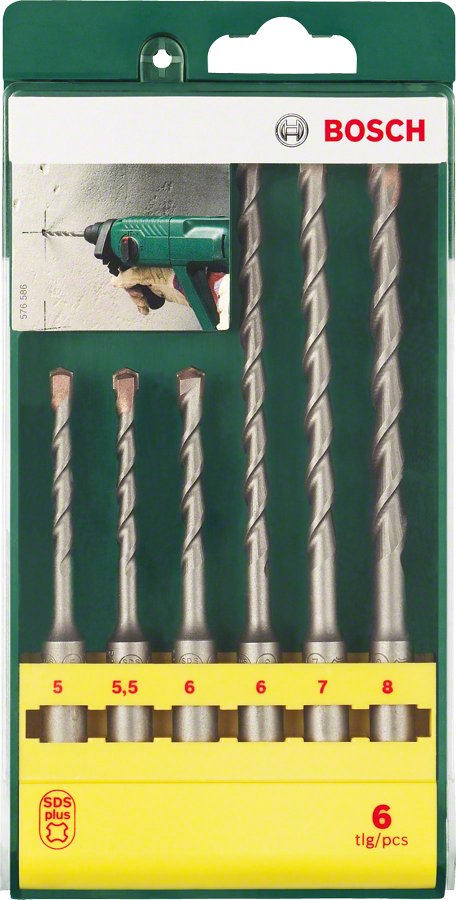 Bosch - SDS-Plus Kırıcı Delici Matkap Ucu Seti 6 Parça (5/5,5/6x110mm 6/7/8x160mm) - Resim 2
