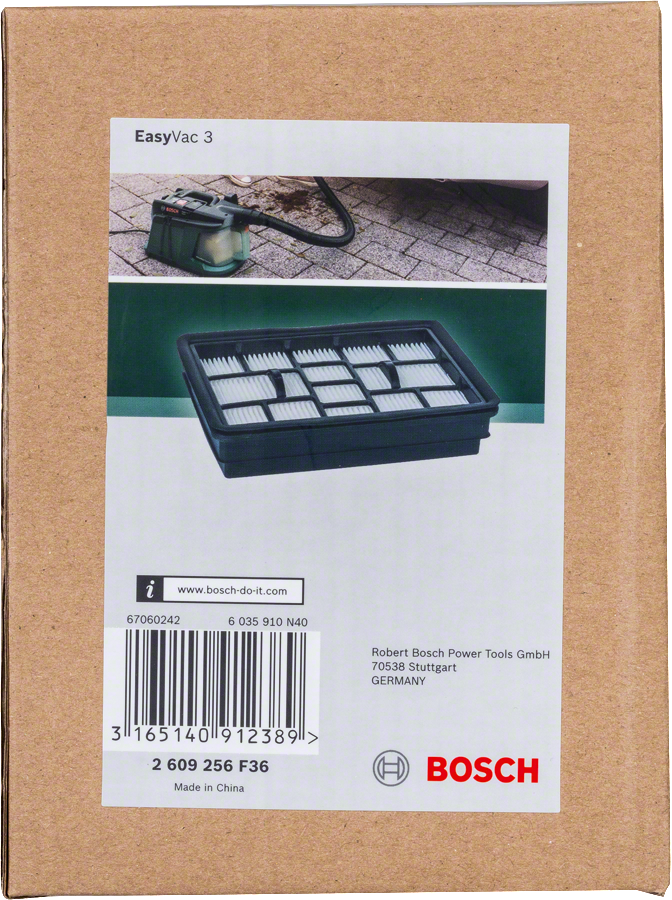 Bosch - Elektrikli Süpürgeler İçin Düz kıvrımlı filtre (EasyVac 3 için uygun) - Resim 2