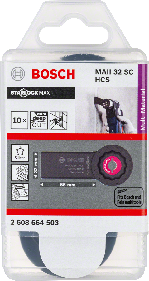 Bosch - Starlock Max - MAII 32 SC - HCS Üniversal Derz ve Macun Kesici Testere Bıçağı (Japon Bıcagı) 10'lu - Resim 2
