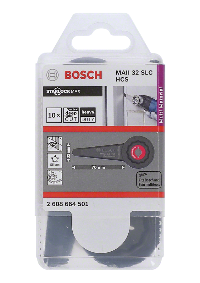 Bosch - Starlock Max - MAll 32 SLC - HCS Üniversal Derz ve Macun Kesici Uzun Testere Bıçağı 10'lu - Resim 2