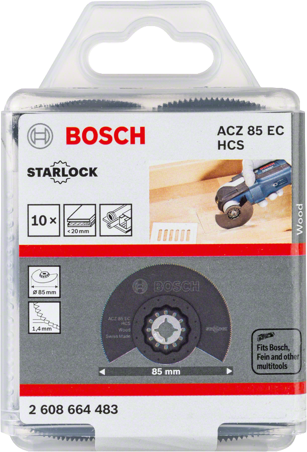 Bosch - Starlock - ACZ 85 EC - HCS Ahşap İçin Segman Testere Bıçağı, Bombeli 10'lu - Resim 2