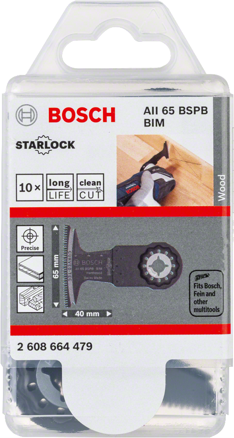 Bosch - Starlock - AII 65 BSPB - BIM Sert Ahşap İçin Daldırmalı Testere Bıçağı 10'lu - Resim 2