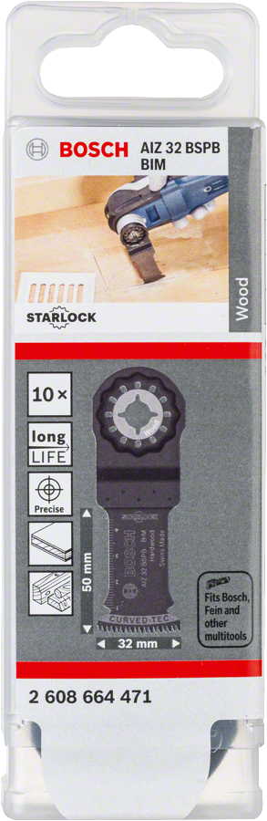 Bosch - Starlock - AIZ 32 BSPB - BIM Sert Ahşap İçin Daldırmalı Testere Bıçağı 10'lu - Resim 2