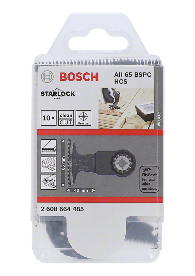 Bosch - Starlock - AII 65 BSPC - HCS Sert Ahşap İçin Daldırmalı Testere Bıçağı 10'lu - Resim 2