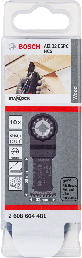 Bosch - Starlock - AIZ 32 BSPC - HCS Sert Ahşap İçin Daldırmalı Testere Bıçağı 10'lu - Resim 2