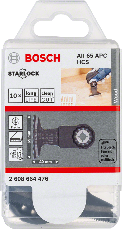 Bosch - Starlock - AII 65 APC - HCS Ahşap İçin Daldırmalı Testere Bıçağı 10'lu - Resim 2