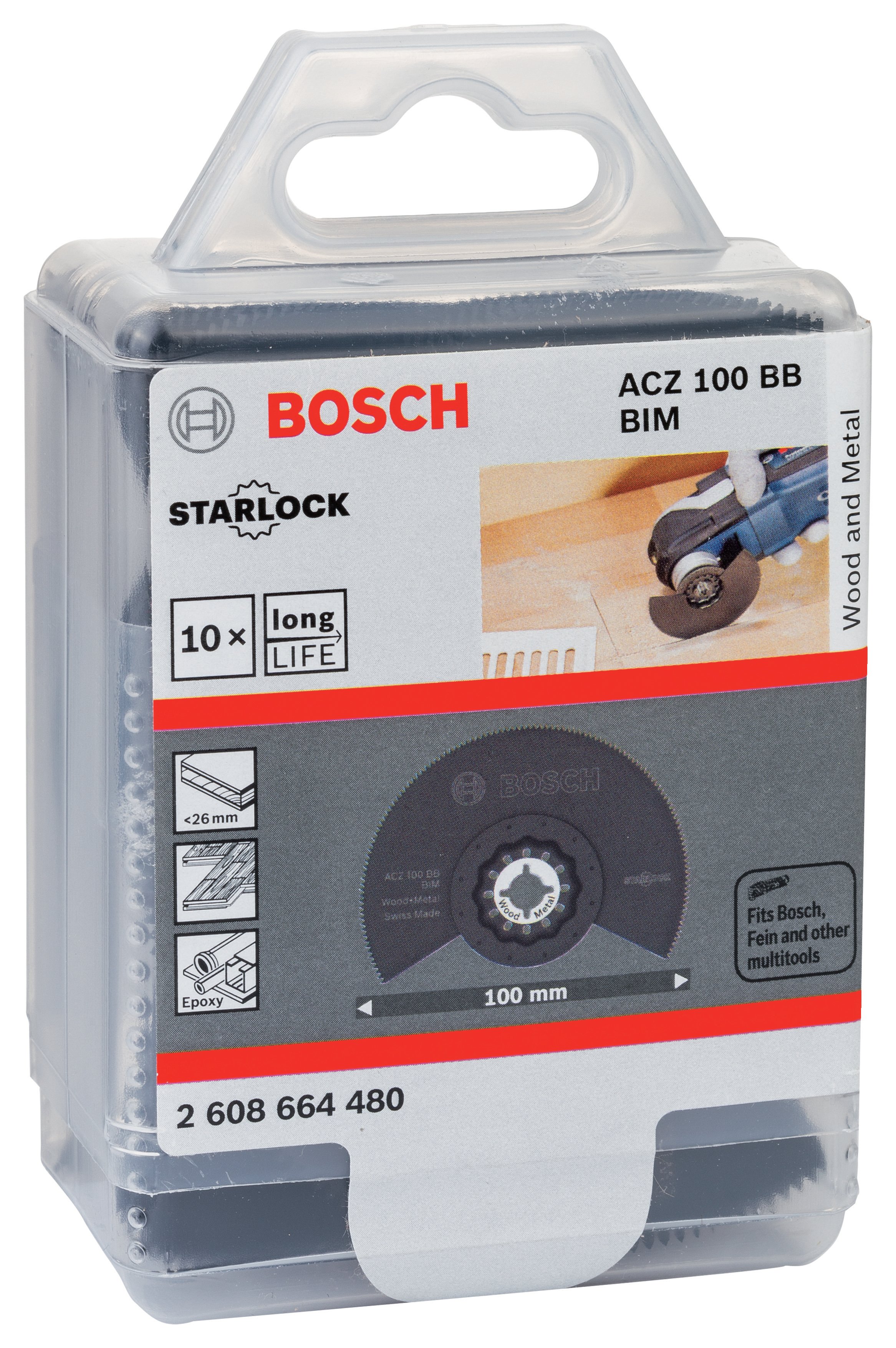 Bosch - Starlock - ACZ 100 BB - BIM Ahşap ve Metal İçin Segman Testere Bıçağı, Bombeli 10'lu - Resim 2