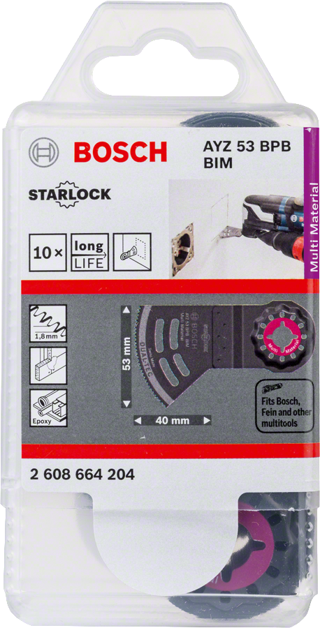 Bosch - Starlock - AYZ 53 BPB - BIM Çoklu Malzeme İçin Daldırmalı ve Yana Kesim Testere Bıçağı 10'lu - Resim 2