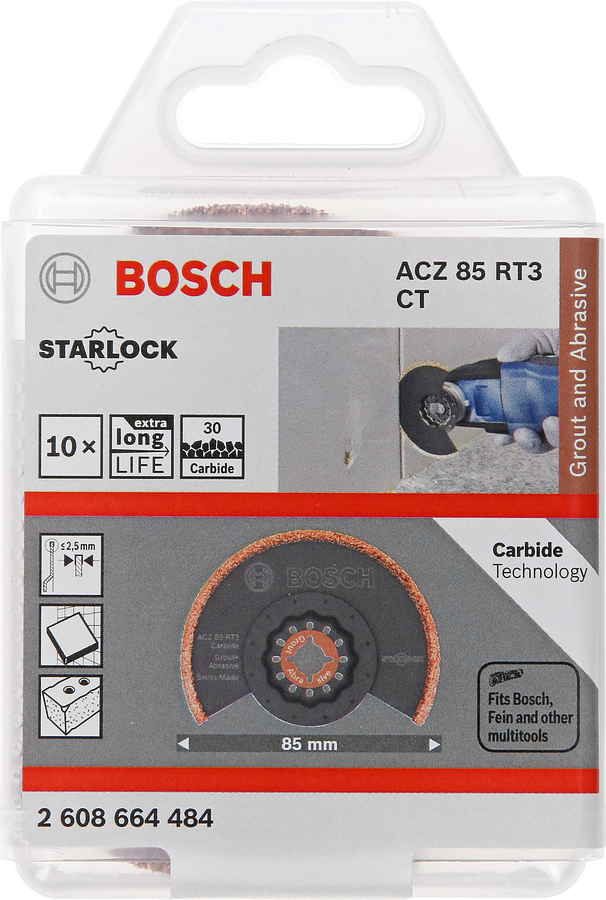 Bosch - Starlock - ACZ 85 RT3 - Carbide RIFF Zımpara Uçlu Segman Testere Bıçağı 30 Kum Kalınlığı 10'lu - Resim 2