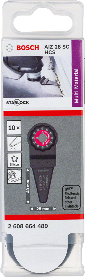 Bosch - Starlock - AIZ 28 SC - HCS Universal Derz ve Macun Kesici Bıçak 10'lu - Resim 2