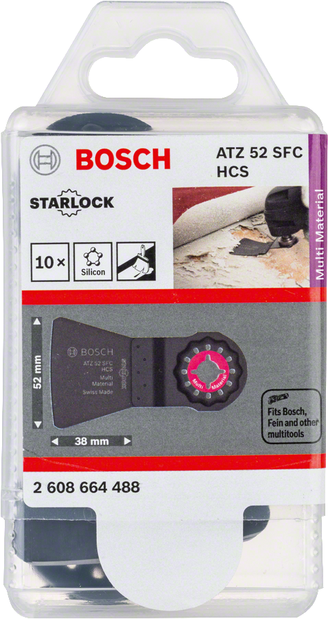 Bosch - Starlock - ATZ 52 SFC - HCS Yumuşak Silikon ve Boya Artıkları İçin Esnek Raspa Bıçağı 10'lu - Resim 2