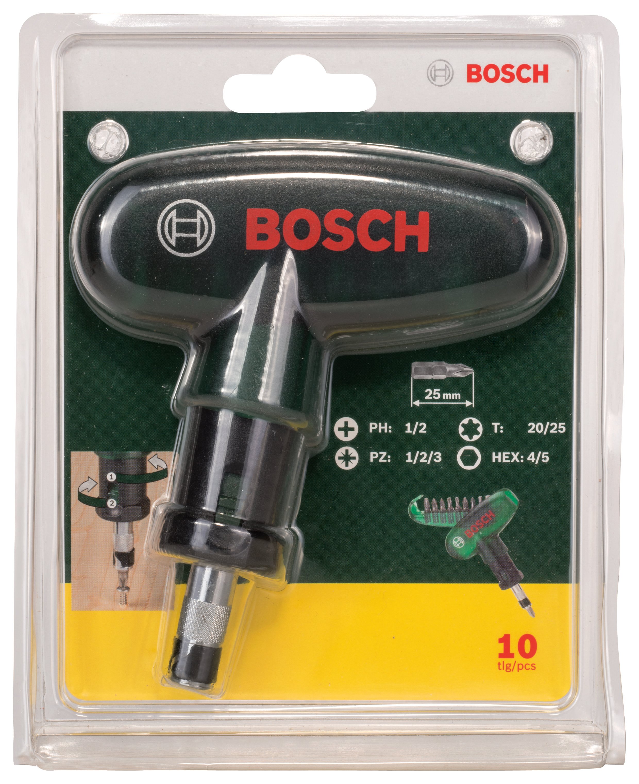 Bosch - 10 Parça Cırcırlı Cep Tornavidası - Resim 2