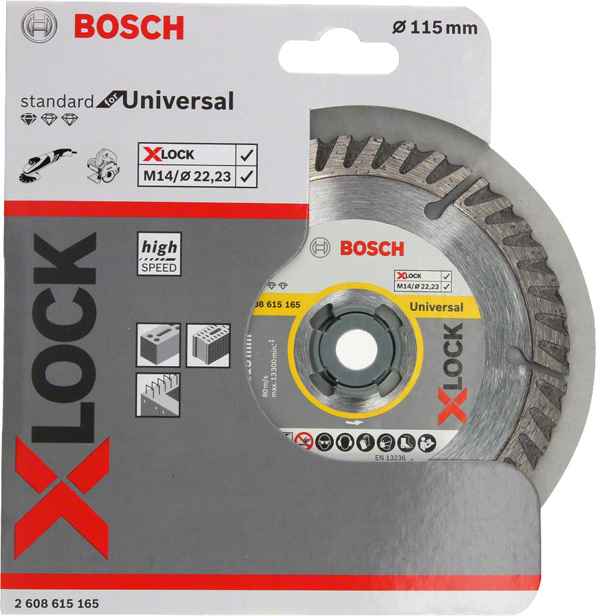 Bosch - X-LOCK - Standard Seri Genel Yapı Malzemeleri İçin Elmas Kesme Diski 115 mm - Resim 2