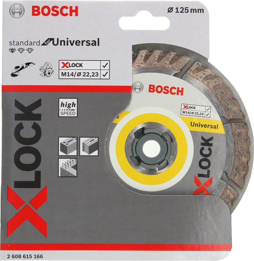 Bosch - X-LOCK - Standard Seri Genel Yapı Malzemeleri İçin Elmas Kesme Diski 125 mm - Resim 2