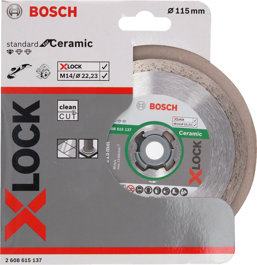 Bosch - X-LOCK - Standard Seri Seramik İçin Elmas Kesme Diski 115 mm - Resim 2