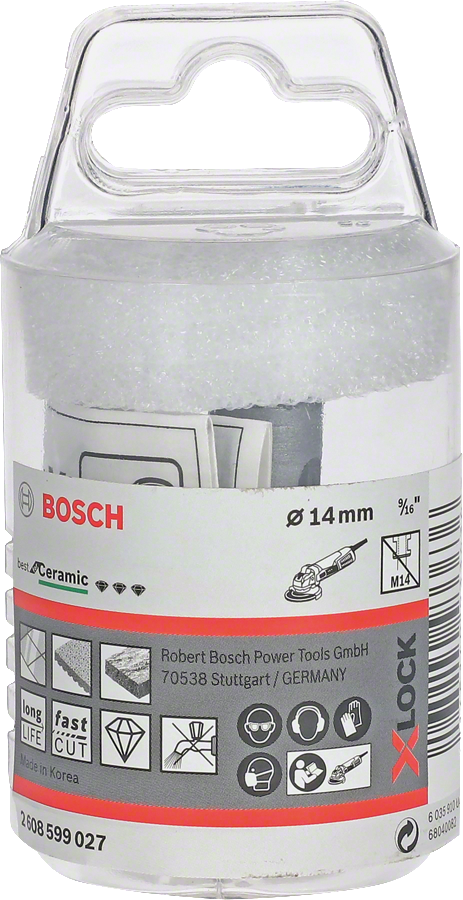 Bosch - X-LOCK - Best Serisi, Taşlama İçin Seramik Kuru Elmas Delici 14*30 mm - Resim 2
