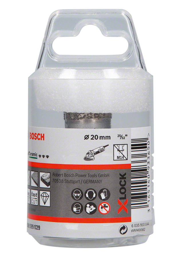 Bosch - X-LOCK - Best Serisi, Taşlama İçin Seramik Kuru Elmas Delici 20*35 mm - Resim 2