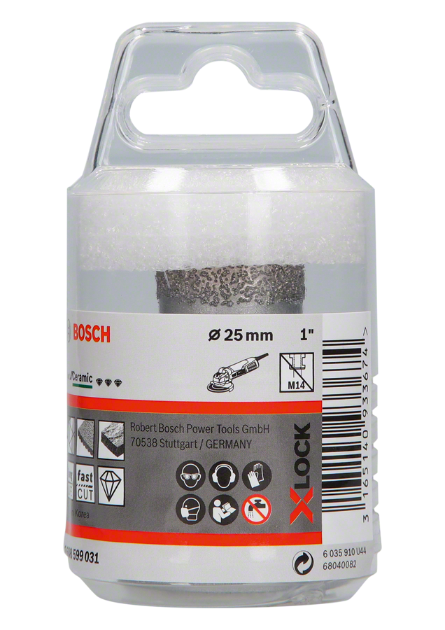 Bosch - X-LOCK - Best Serisi, Taşlama İçin Seramik Kuru Elmas Delici 25*35 mm - Resim 2