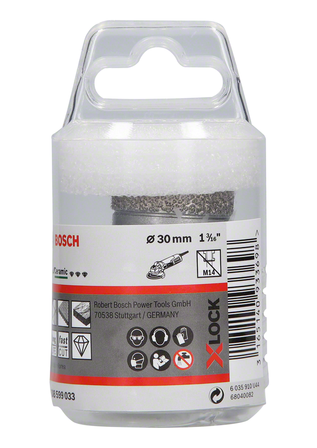 Bosch - X-LOCK - Best Serisi, Taşlama İçin Seramik Kuru Elmas Delici 30*35 mm - Resim 2
