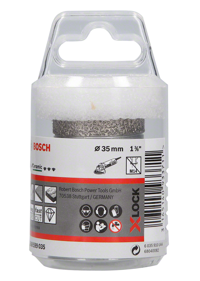 Bosch - X-LOCK - Best Serisi, Taşlama İçin Seramik Kuru Elmas Delici 35*35 mm - Resim 2