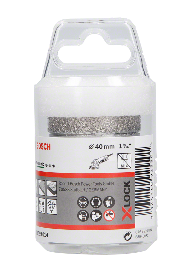 Bosch - X-LOCK - Best Serisi, Taşlama İçin Seramik Kuru Elmas Delici 40*35 mm - Resim 2