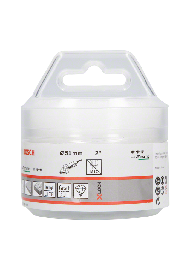 Bosch - X-LOCK - Best Serisi, Taşlama İçin Seramik Kuru Elmas Delici 51*35 mm - Resim 2