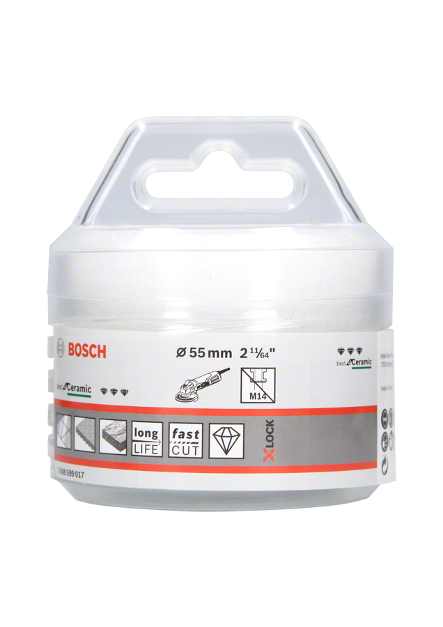 Bosch - X-LOCK - Best Serisi, Taşlama İçin Seramik Kuru Elmas Delici 55*35 mm - Resim 2