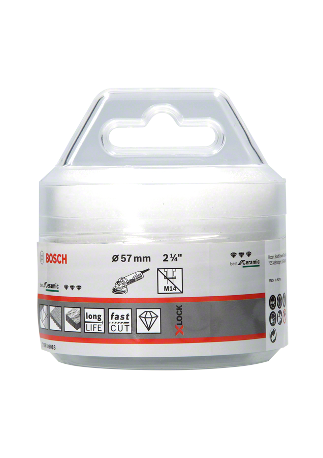 Bosch - X-LOCK - Best Serisi, Taşlama İçin Seramik Kuru Elmas Delici 57*35 mm - Resim 2