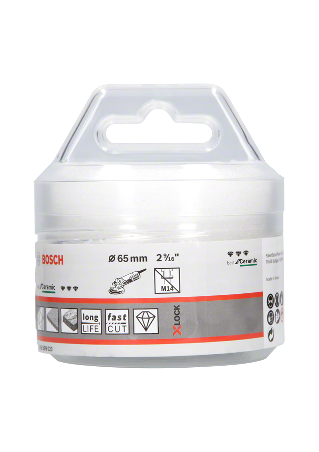 Bosch - X-LOCK - Best Serisi, Taşlama İçin Seramik Kuru Elmas Delici 65*35 mm - Resim 2