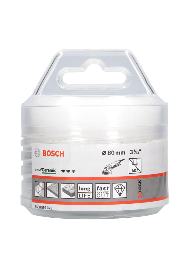 Bosch - X-LOCK - Best Serisi, Taşlama İçin Seramik Kuru Elmas Delici 80*35 mm - Resim 2