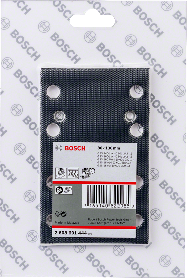 Bosch - Pıtrak Tutturmalı Zımpara Tabanı (80x130 mm) - Resim 2