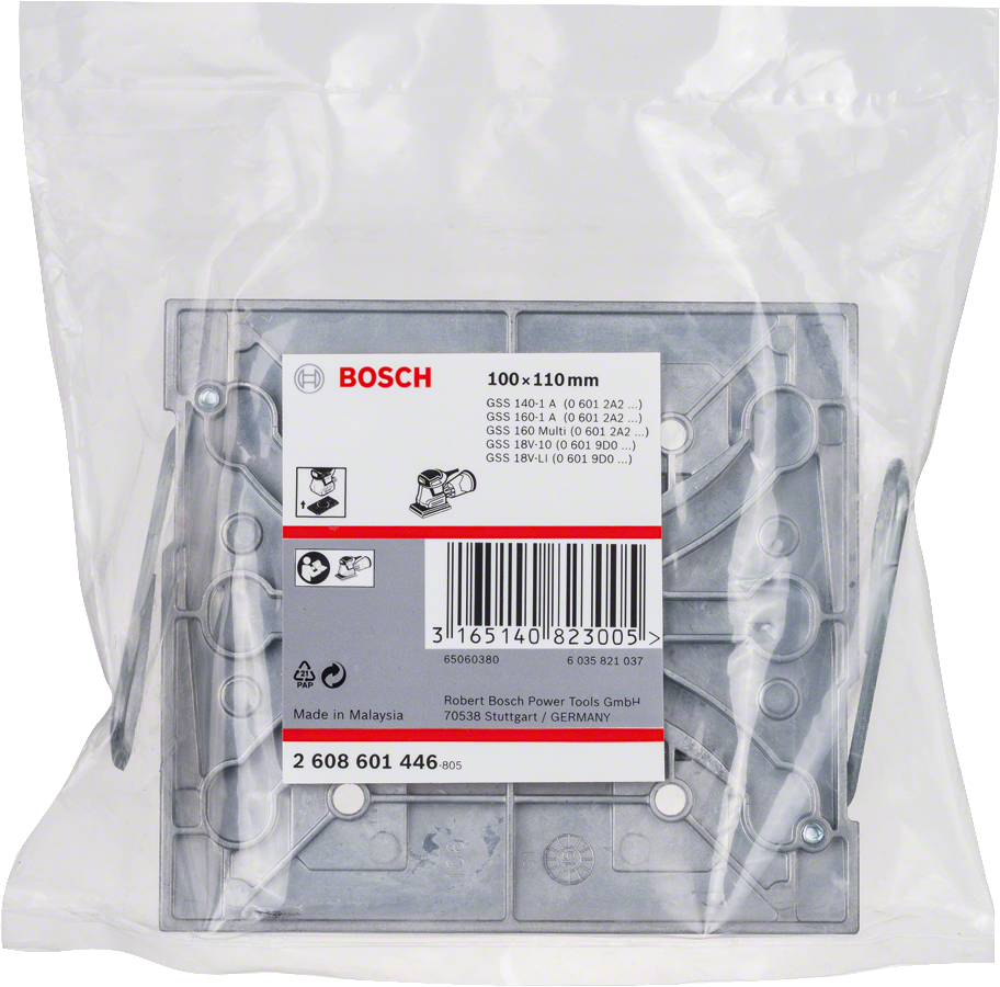 Bosch - Zımpara Tabanı için Döner Plaka (110x100 mm) - Resim 2