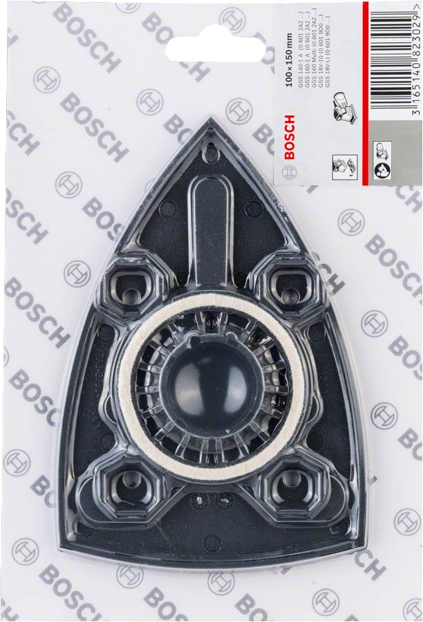 Bosch - Delta Zımpara Tabanı için Döner Plaka (110x150 mm) - Resim 2