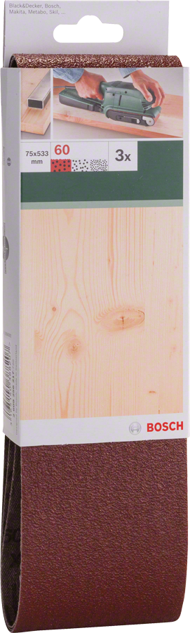 Bosch - Tank Zımpara Kağıdı 3'lü, 75 x 533 mm 60 Kum - Resim 2