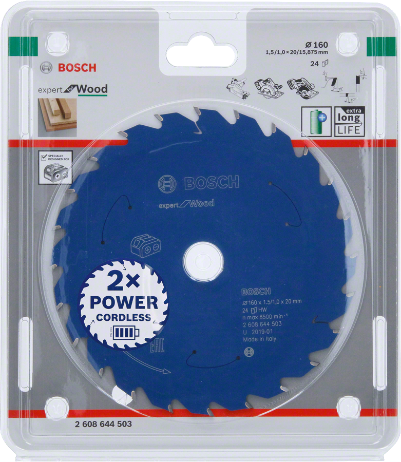Bosch - Expert for Serisi Ahşap için Akülü Daire Testere Bıçağı 160*20 mm 24 Diş - Resim 2
